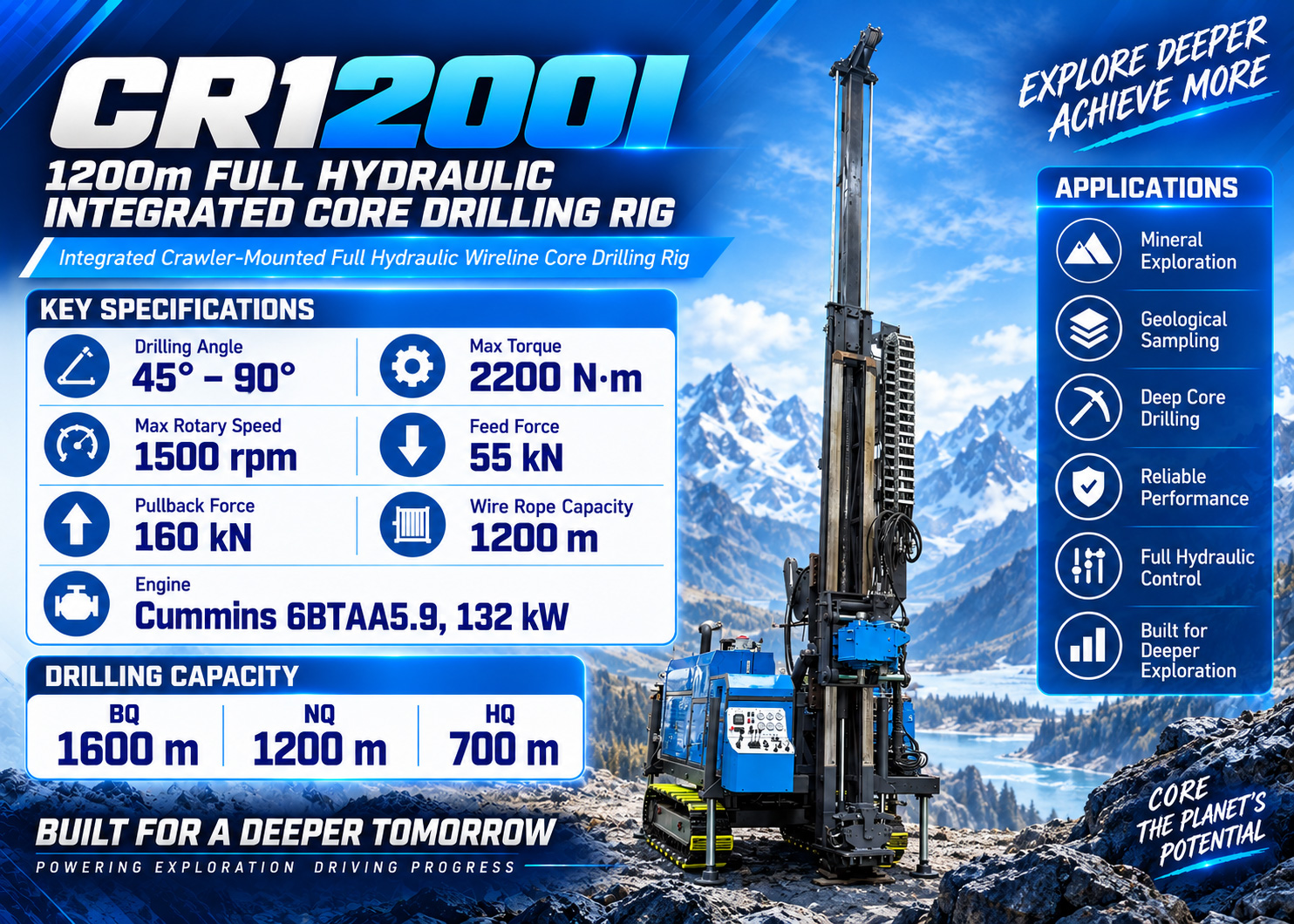 CR1200I Integrated Core Drilling Rig