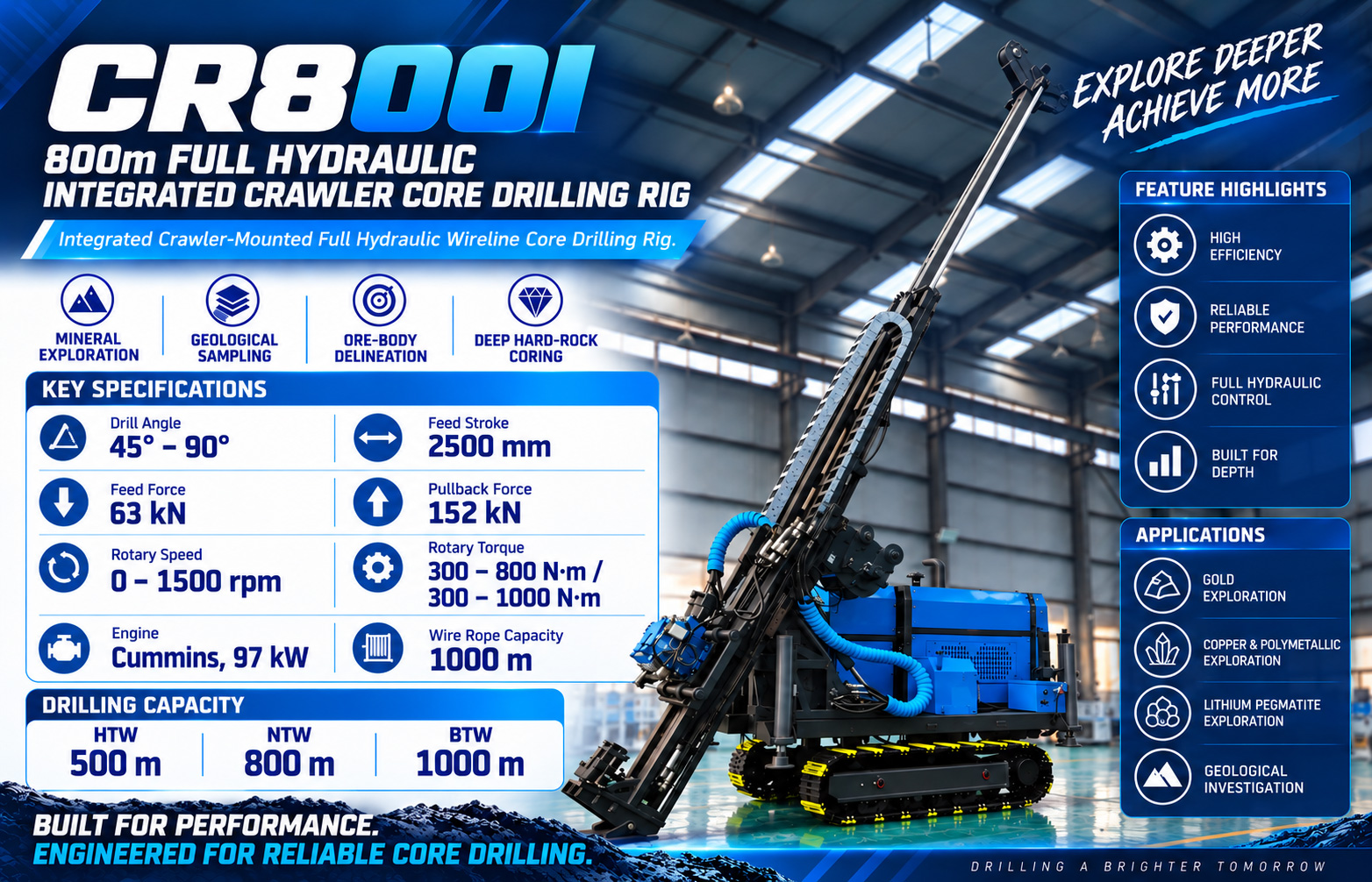 CR800I Integrated Core Drilling Rig