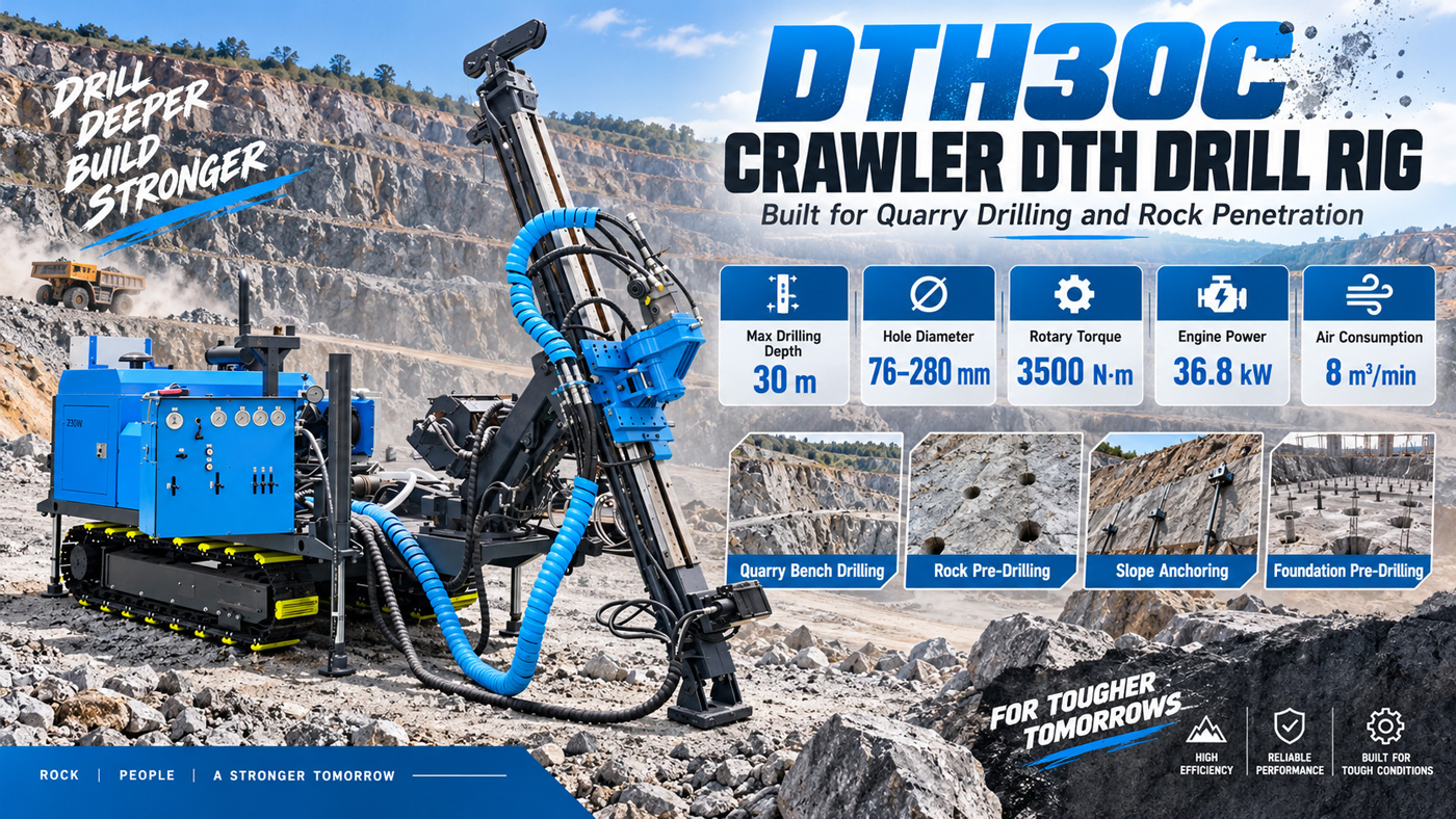 DTH30C Integrated Down-the-Hole Drilling Rig