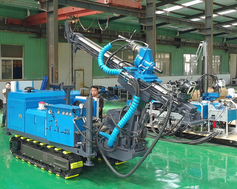 DTH30C drill boom and slide frame structure details