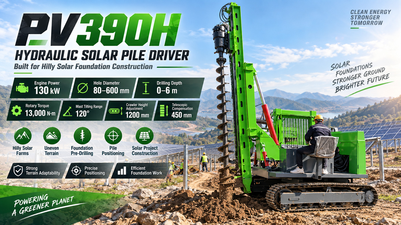 PV390H Photovoltaic Pile Driver