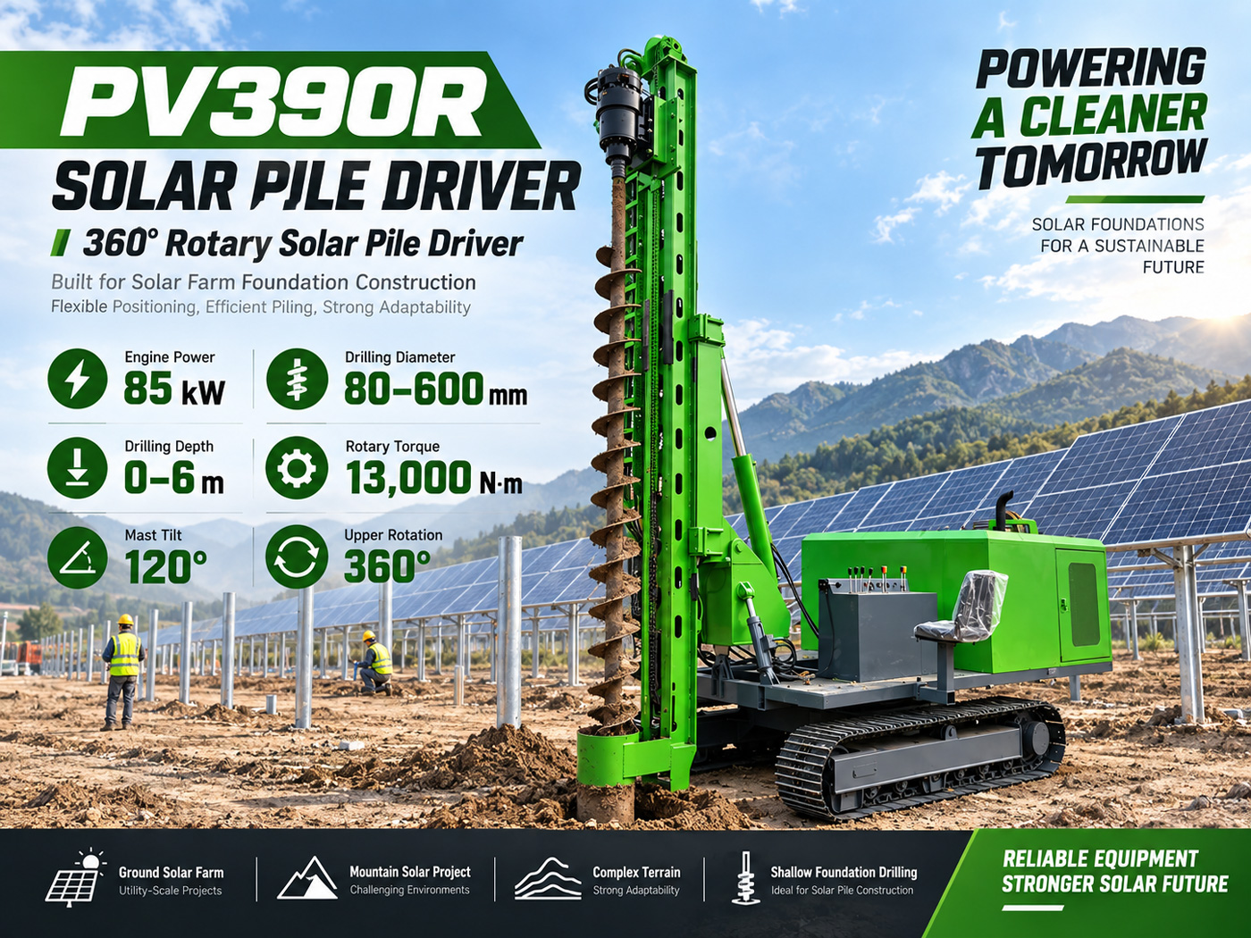 PV390R Photovoltaic Pile Driver