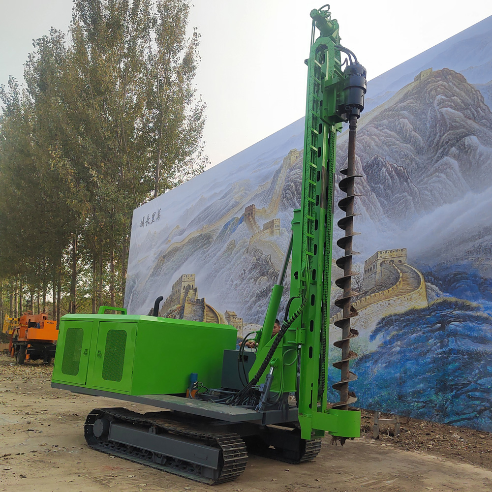 PV390R four-cylinder 360° rotary hydraulic photovoltaic pile driver overall appearance