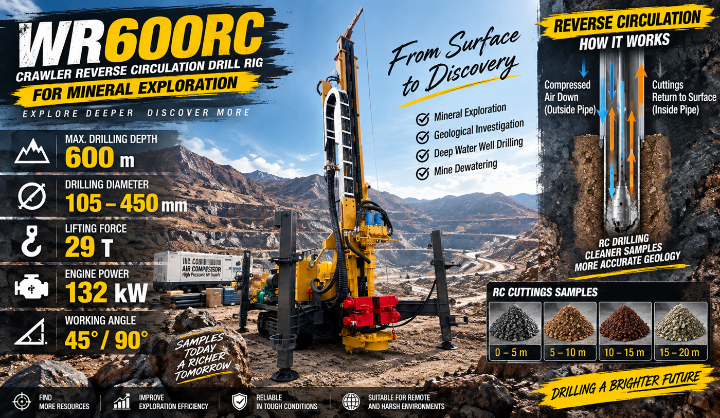 WR600RC Reverse Circulation Drilling Rig