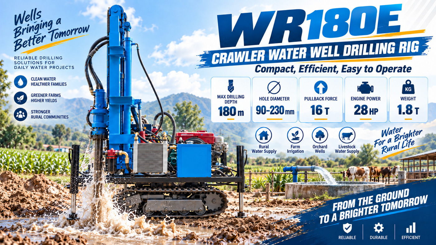 WR180E Crawler-Mounted Water Well Drilling Rig