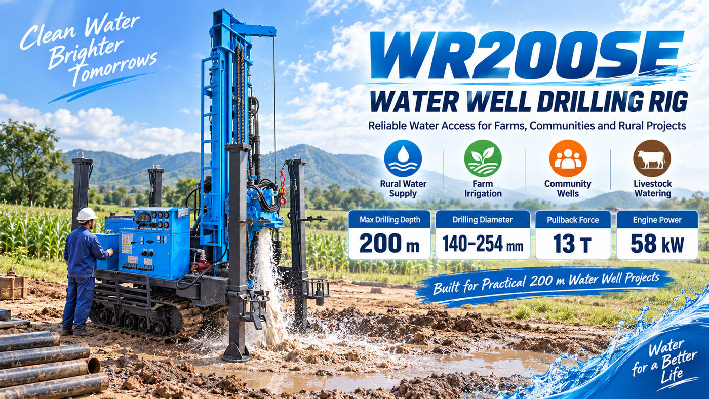 WR200SE Crawler-Mounted Water Well Drilling Rig