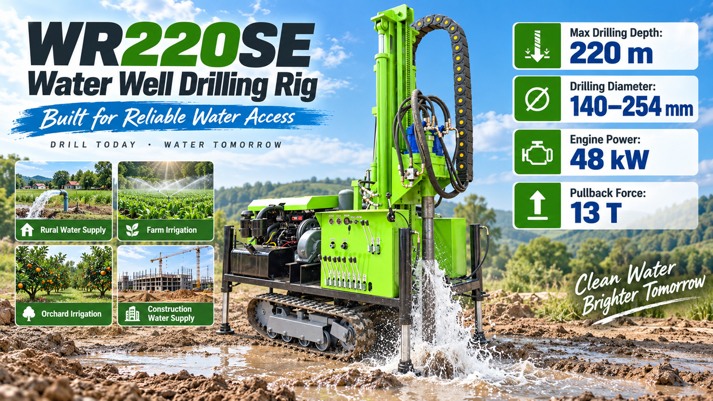 WR220SE Crawler-Mounted Water Well Drilling Rig