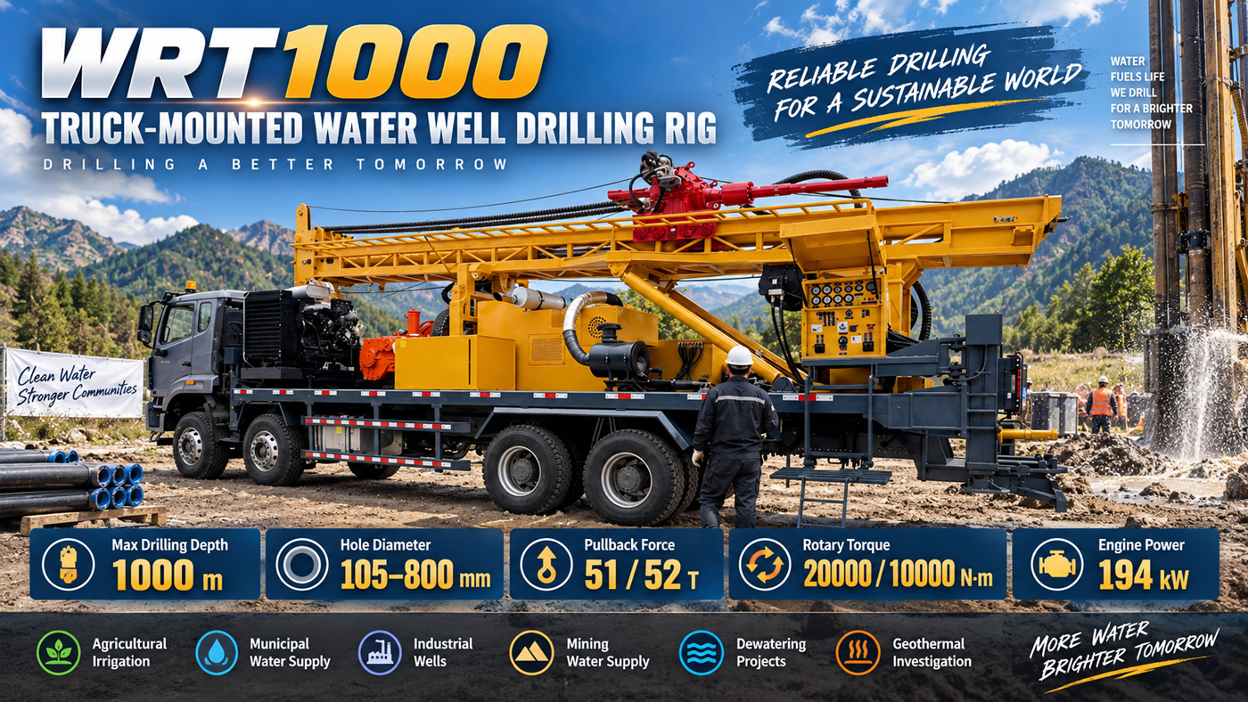 WRT1000 Truck-Mounted Water Well Drilling Rig