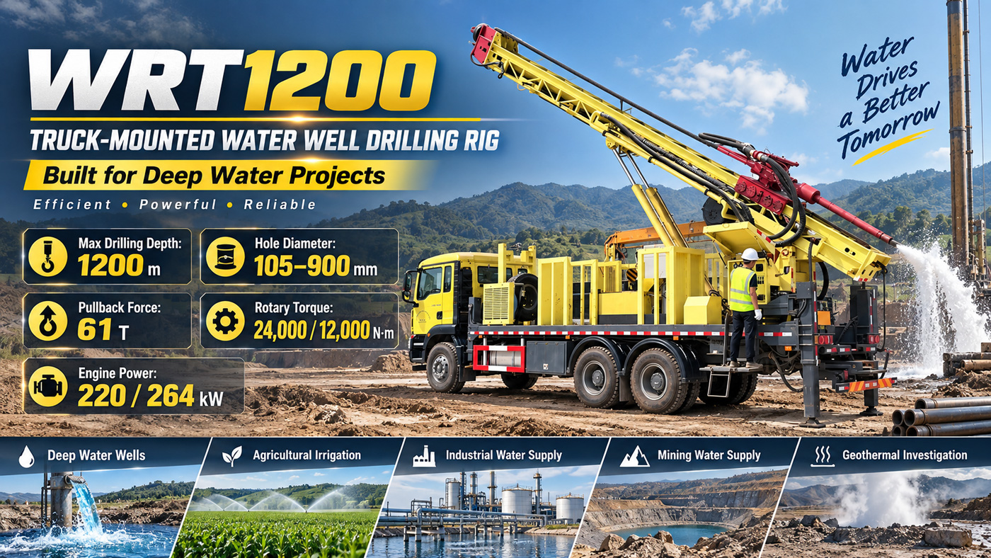 WRT1200 Truck-Mounted Water Well Drilling Rig