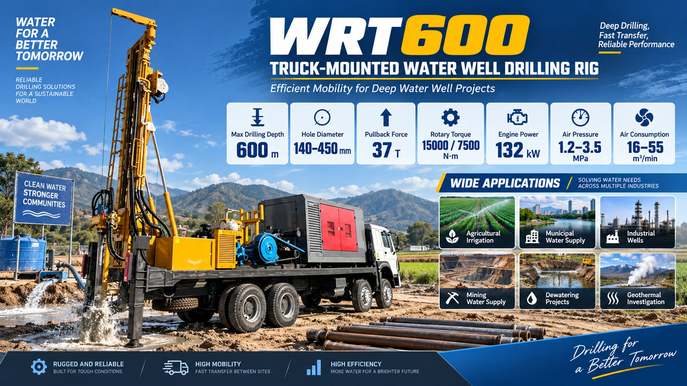 WRT600 Truck-Mounted Water Well Drilling Rig